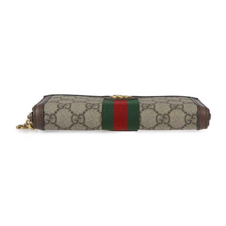 Gucci Ophidia Long Wallet 604149 PVC Leather Beige Ebony Red Green Gold