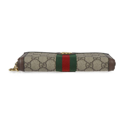 Gucci Ophidia Long Wallet 604149 PVC Leather Beige Ebony Red Green Gold