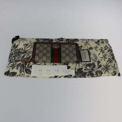 Gucci Ophidia Long Wallet 604149 PVC Leather Beige Ebony Red Green Gold