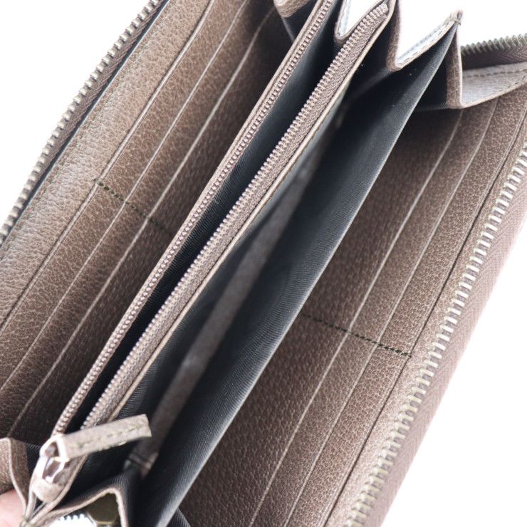 Gucci Ophidia Long Wallet 604149 PVC Leather Beige Ebony Red Green Gold