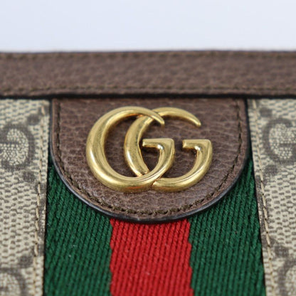 Gucci Ophidia Long Wallet 604149 PVC Leather Beige Ebony Red Green Gold