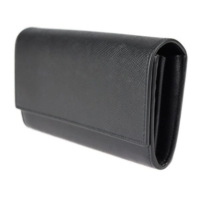 Celine Large Flap Wallet Bifold Wallet 10b563bel Calf Leather Black Gold