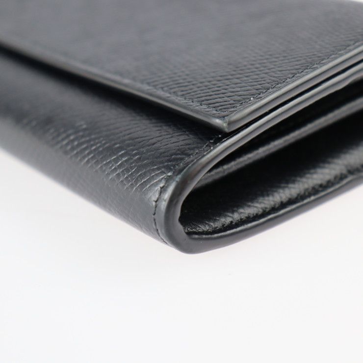 Celine Large Flap Wallet Bifold Wallet 10b563bel Calf Leather Black Gold