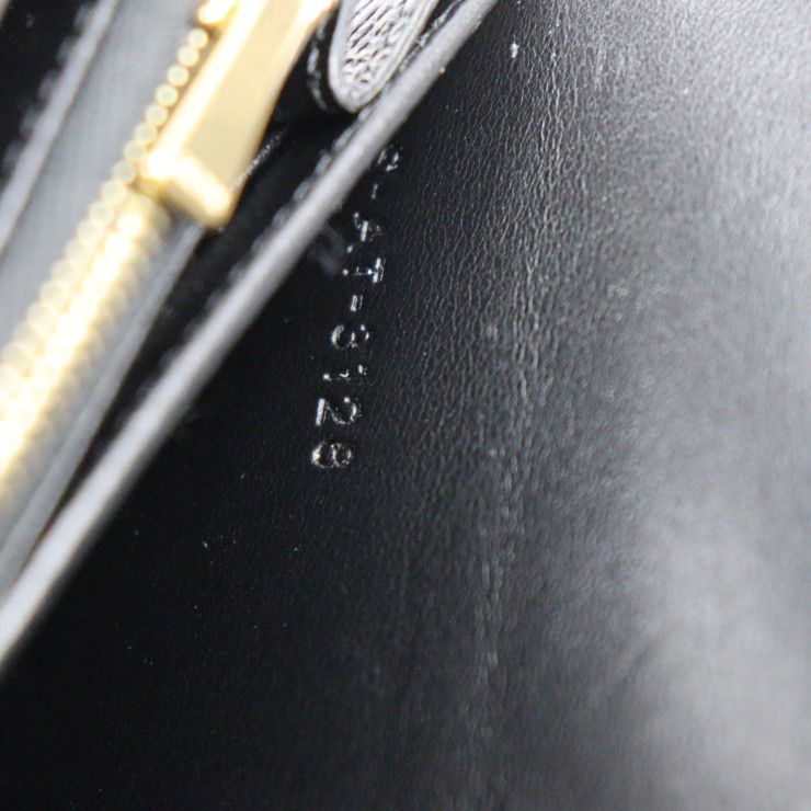 Celine Large Flap Wallet Bifold Wallet 10b563bel Calf Leather Black Gold
