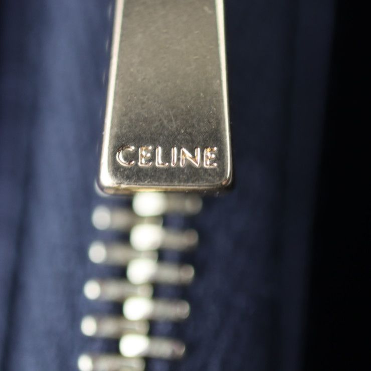 Celine Large Flap Wallet Bifold Wallet 10b563bel Calf Leather Black Gold