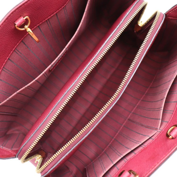 Louis Vuitton Montaigne MM Handbag M41196 Leather Aurore Purple Gold Hardware