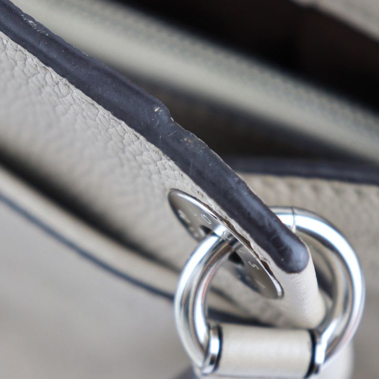 Louis Vuitton Svres Handbag M41791 Leather Galle Beige Silver Hardware