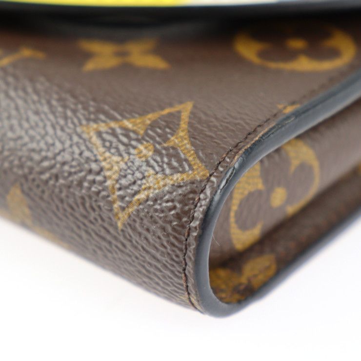 Louis Vuitton Portefeuille Chain Shoulder Bag M67256 PVC Leather Brown Multicolo