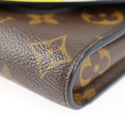 Louis Vuitton Portefeuille Chain Shoulder Bag M67256 PVC Leather Brown Multicolo