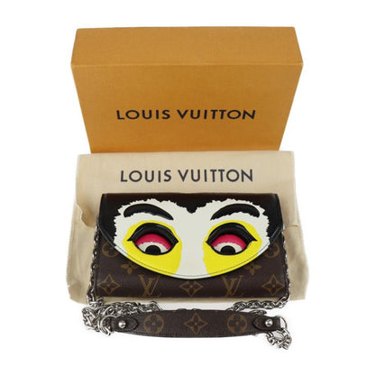 Louis Vuitton Portefeuille Chain Shoulder Bag M67256 PVC Leather Brown Multicolo