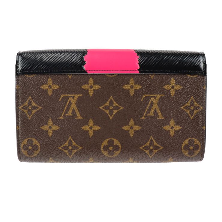Louis Vuitton Portefeuille Chain Shoulder Bag M67256 PVC Leather Brown Multicolo