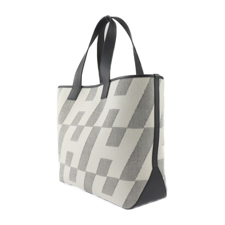 Hermes H Ambier GM Tote Bag - Toile Ashe Vosluft Ecru Black Handbag Stamped Z