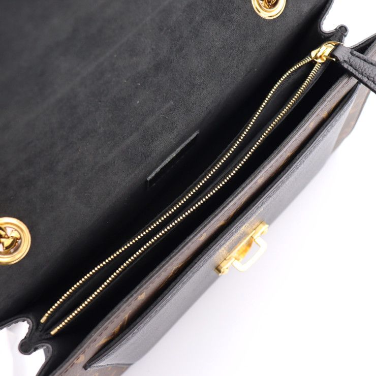 Louis Vuitton Victoire Shoulder Bag M41730 PVC Calf Leather Brown Black Gold