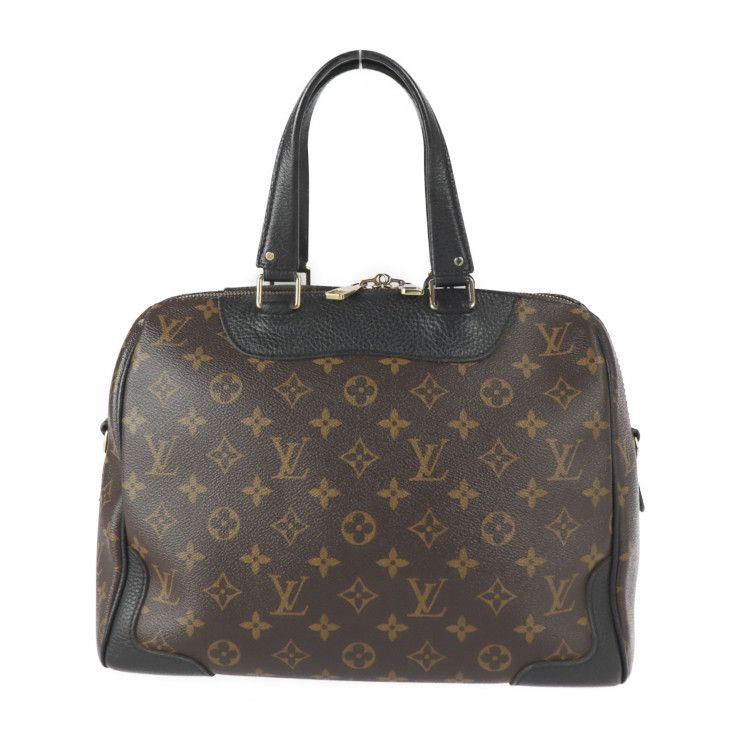 Louis Vuitton Retiro Handbag M50058 PVC Leather Brown Black Gold Hardware