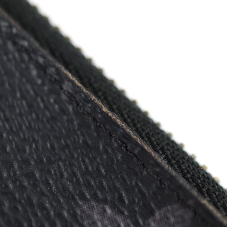 Louis Vuitton Pochette Cles Coin Case M80905 PVC Leather Black Gray Silver