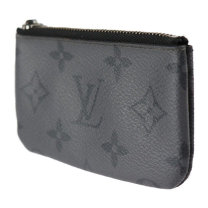Louis Vuitton Pochette Cles Coin Case M80905 PVC Leather Black Gray Silver