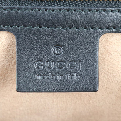 Gucci Queen Margaret Top Handle Handbag 476531 Calfleather Black Ivory Gold