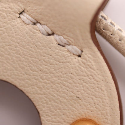 Hermes Chane D'ancre PM Necklace - Swift NATA Cream Brown Pink Gold Hardware