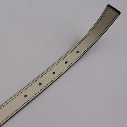 Christian DIOR D-fence Defence Belt Leather Ivory-toned Gold Hardware Logo