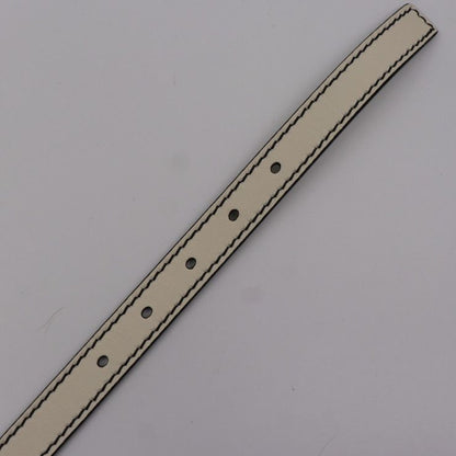 Christian DIOR D-fence Defence Belt Leather Ivory-toned Gold Hardware Logo