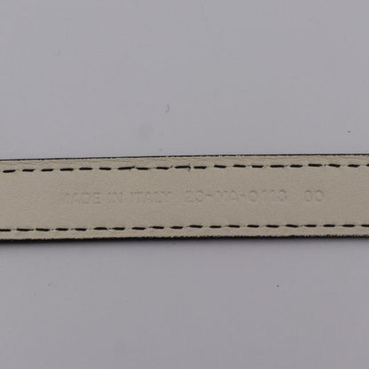 Christian DIOR D-fence Defence Belt Leather Ivory-toned Gold Hardware Logo