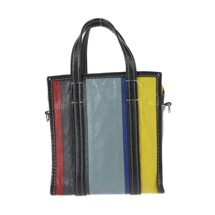 Balenciaga Bazar Shopper XS Handbag 513989 Lambleather Multicolor Silverhardware