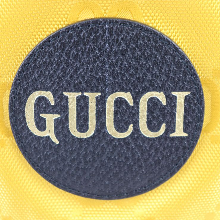 Gucci Bucket Hat 627115 GG Nylon X Leather Yellow Black Off The Grid Hat