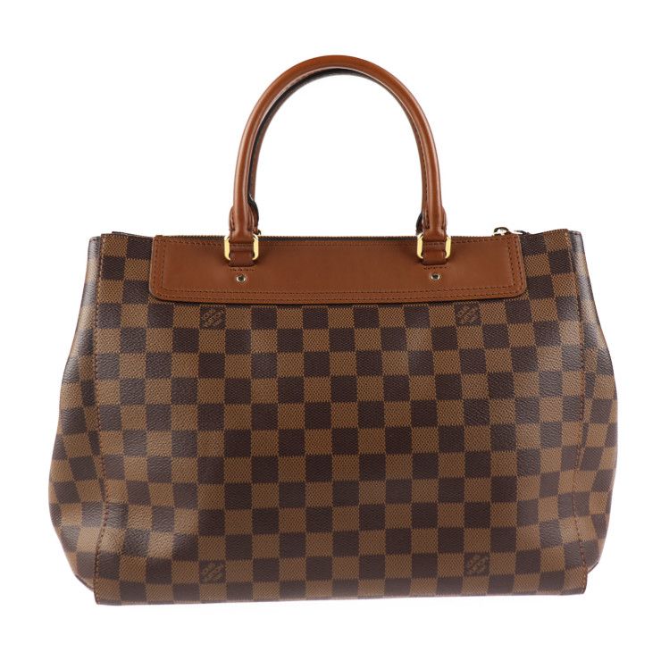 Louis Vuitton Greenwich Handbag N41337 PVC Leather Ebne Brown Damier 2WAY