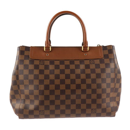 Louis Vuitton Greenwich Handbag N41337 PVC Leather Ebne Brown Damier 2WAY