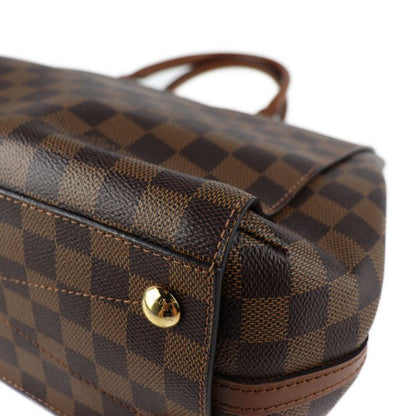 Louis Vuitton Greenwich Handbag N41337 PVC Leather Ebne Brown Damier 2WAY