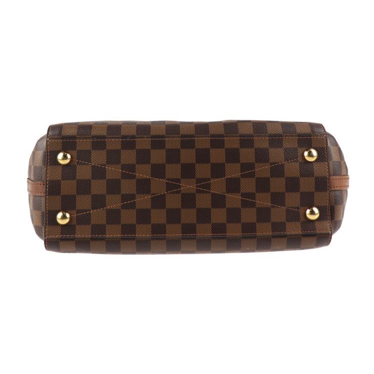Louis Vuitton Greenwich Handbag N41337 PVC Leather Ebne Brown Damier 2WAY