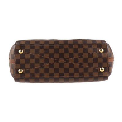 Louis Vuitton Greenwich Handbag N41337 PVC Leather Ebne Brown Damier 2WAY