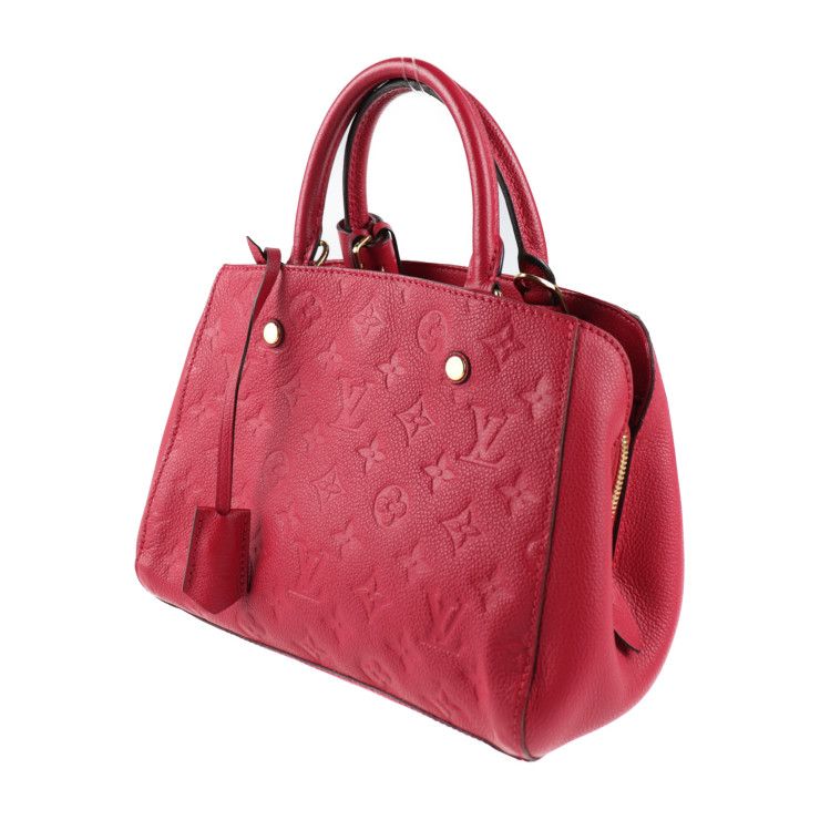 Louis Vuitton Montaigne BB Handbag M54199 Leather Freesia Pinkish Monogram