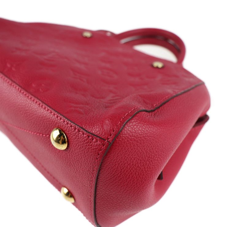Louis Vuitton Montaigne BB Handbag M54199 Leather Freesia Pinkish Monogram