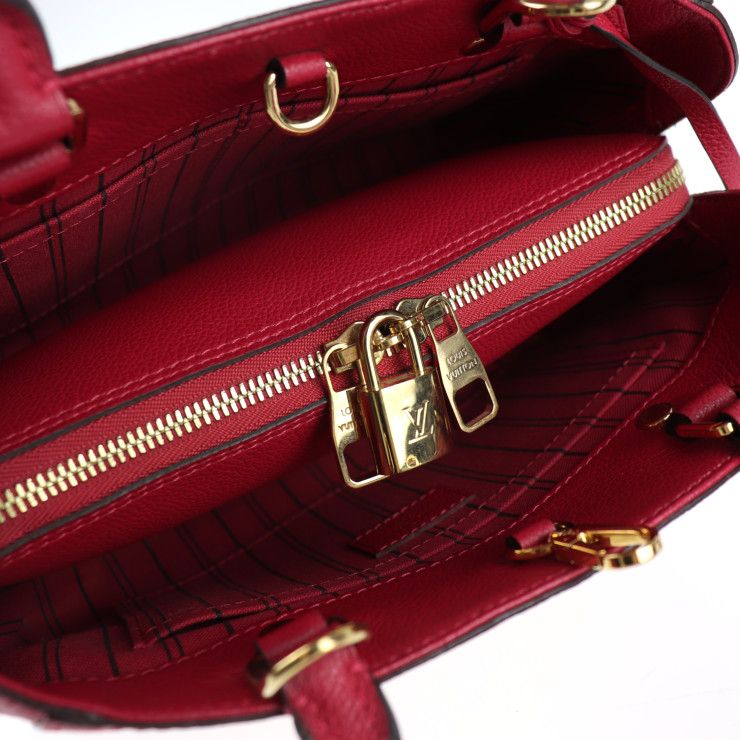 Louis Vuitton Montaigne BB Handbag M54199 Leather Freesia Pinkish Monogram