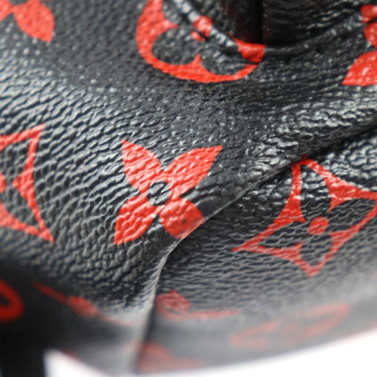 Louis Vuitton Palm Springs PM Backpack Daypack M41458 Coated Canvas Black Red