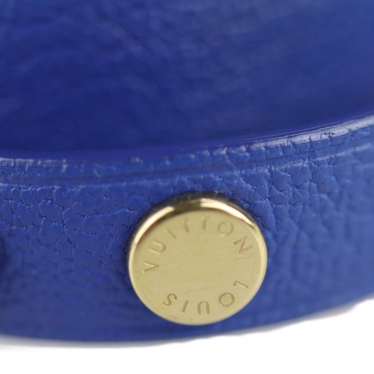 Louis Vuitton Bracelet Spike It Bracelet M6693f #17 Leather Blue Gold Hardware