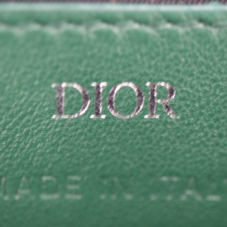 Christian DIOR World Tour Messenger Pouch Shoulder Bag 2esbc265 Leather Green