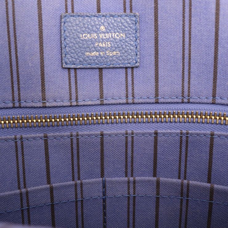 Louis Vuitton Pont Neuf MM Handbag M41751 Leather Denim Ankle Gold Hardware