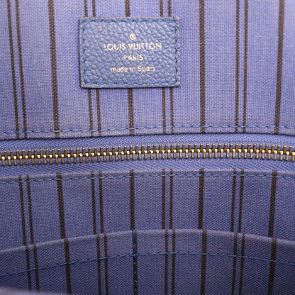 Louis Vuitton Pont Neuf MM Handbag M41751 Leather Denim Ankle Gold Hardware