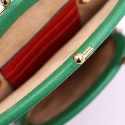 Gucci Strawberry Shape Pochette Shoulder Bag 719725 Leather Red Green Gold