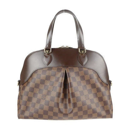 Louis Vuitton Salvi Handbag N41399 PVC Leather Ebne Brown Damier Canvas Viton