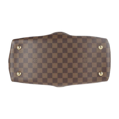 Louis Vuitton Salvi Handbag N41399 PVC Leather Ebne Brown Damier Canvas Viton