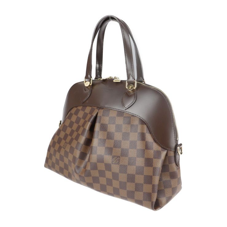 Louis Vuitton Salvi Handbag N41399 PVC Leather Ebne Brown Damier Canvas Viton
