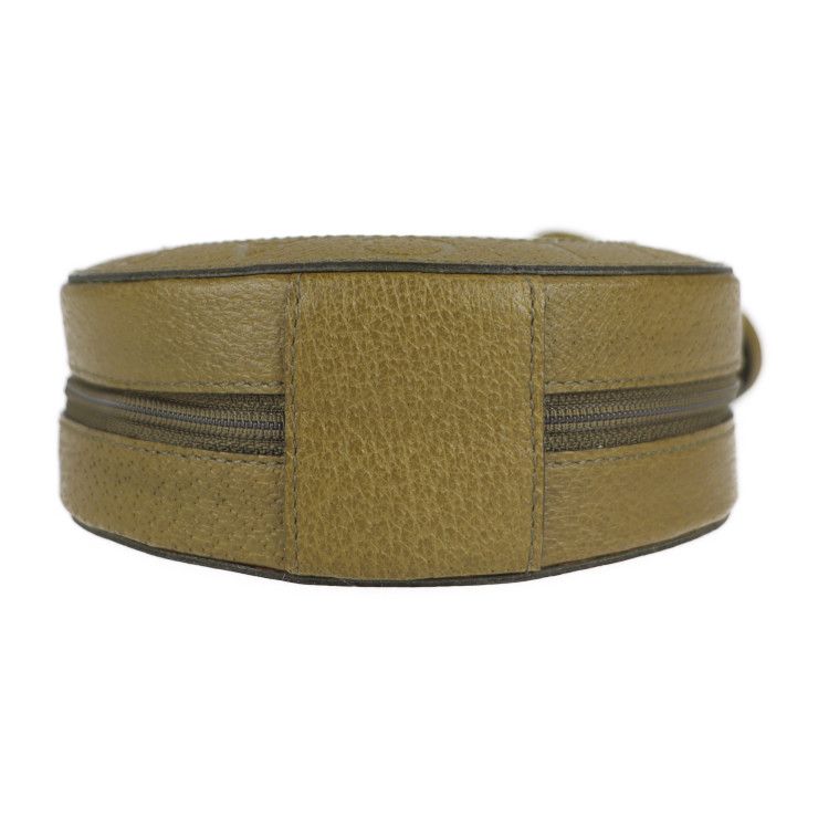 Bvlgari Yoyo Shoulder Bag - Leather Khaki Green B-zero1 Pochette Round Logo