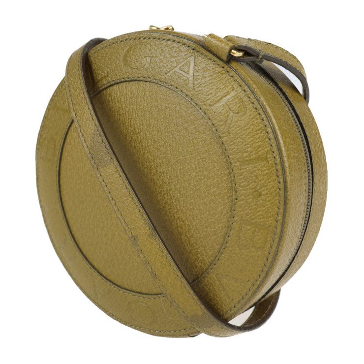 Bvlgari Yoyo Shoulder Bag - Leather Khaki Green B-zero1 Pochette Round Logo