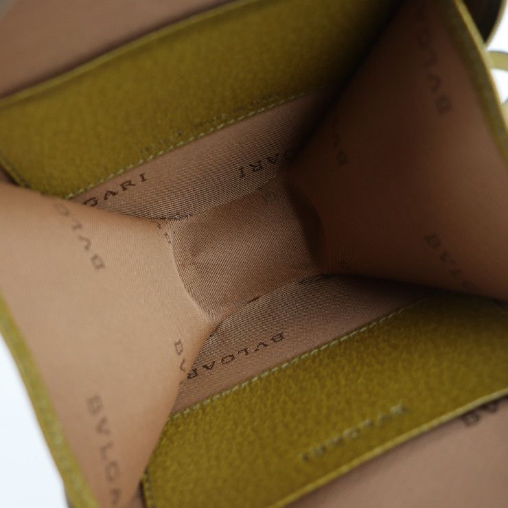 Bvlgari Yoyo Shoulder Bag - Leather Khaki Green B-zero1 Pochette Round Logo