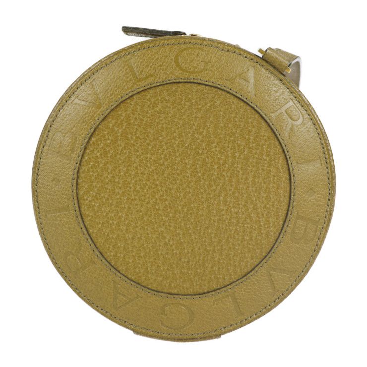Bvlgari Yoyo Shoulder Bag - Leather Khaki Green B-zero1 Pochette Round Logo