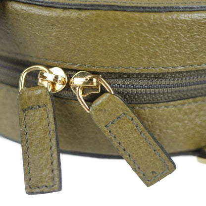 Bvlgari Yoyo Shoulder Bag - Leather Khaki Green B-zero1 Pochette Round Logo