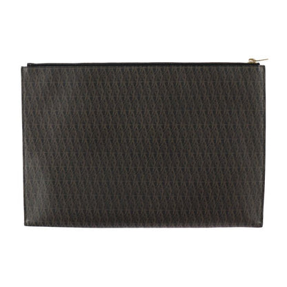 Saint Laurent Paris Second Bag 378261 PVC Brown Gold Hardware Classic Toile